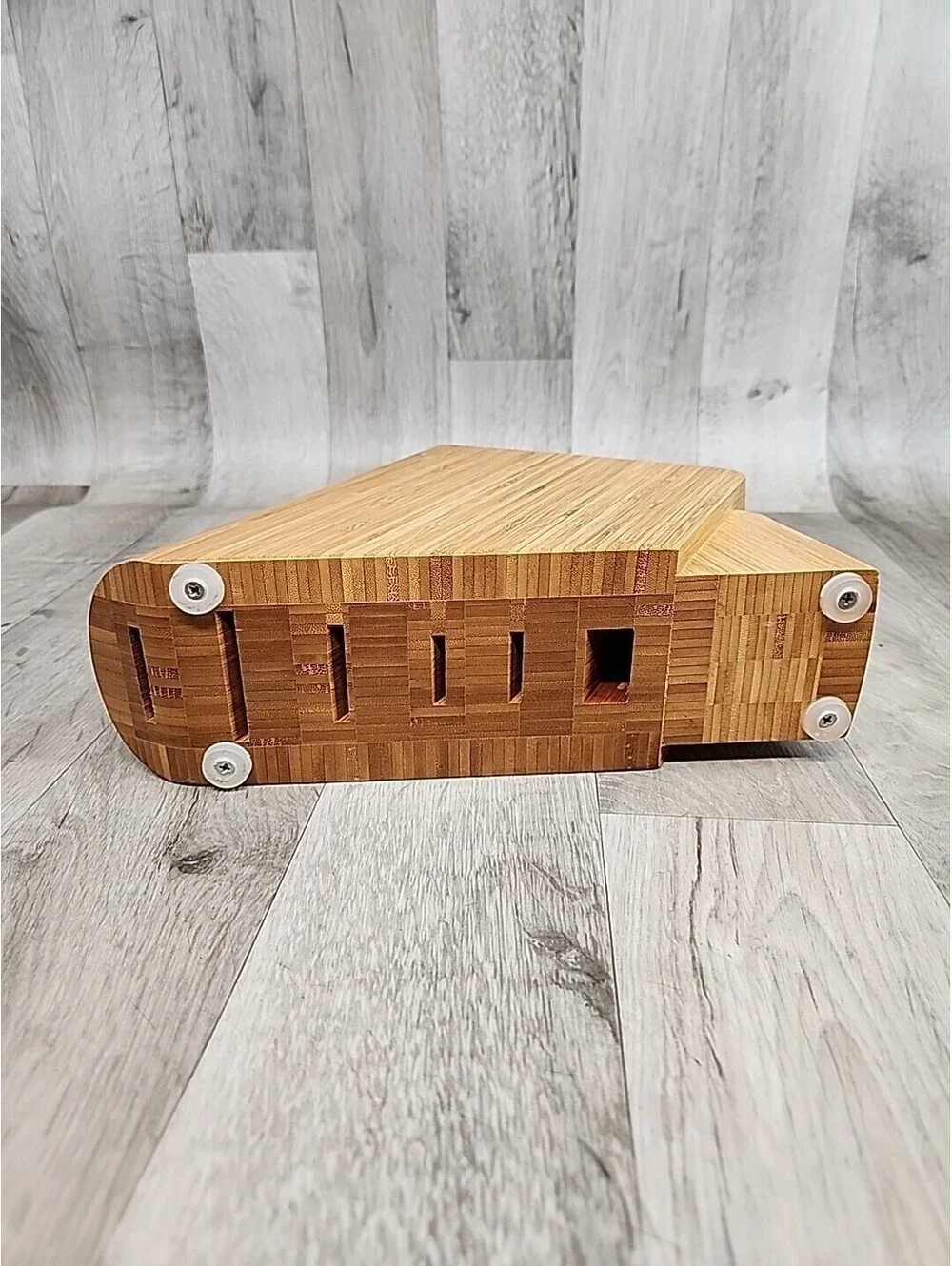 Cangshan Wood Knife Block Asymmetrical Freestanding 6 Slots Bamboo